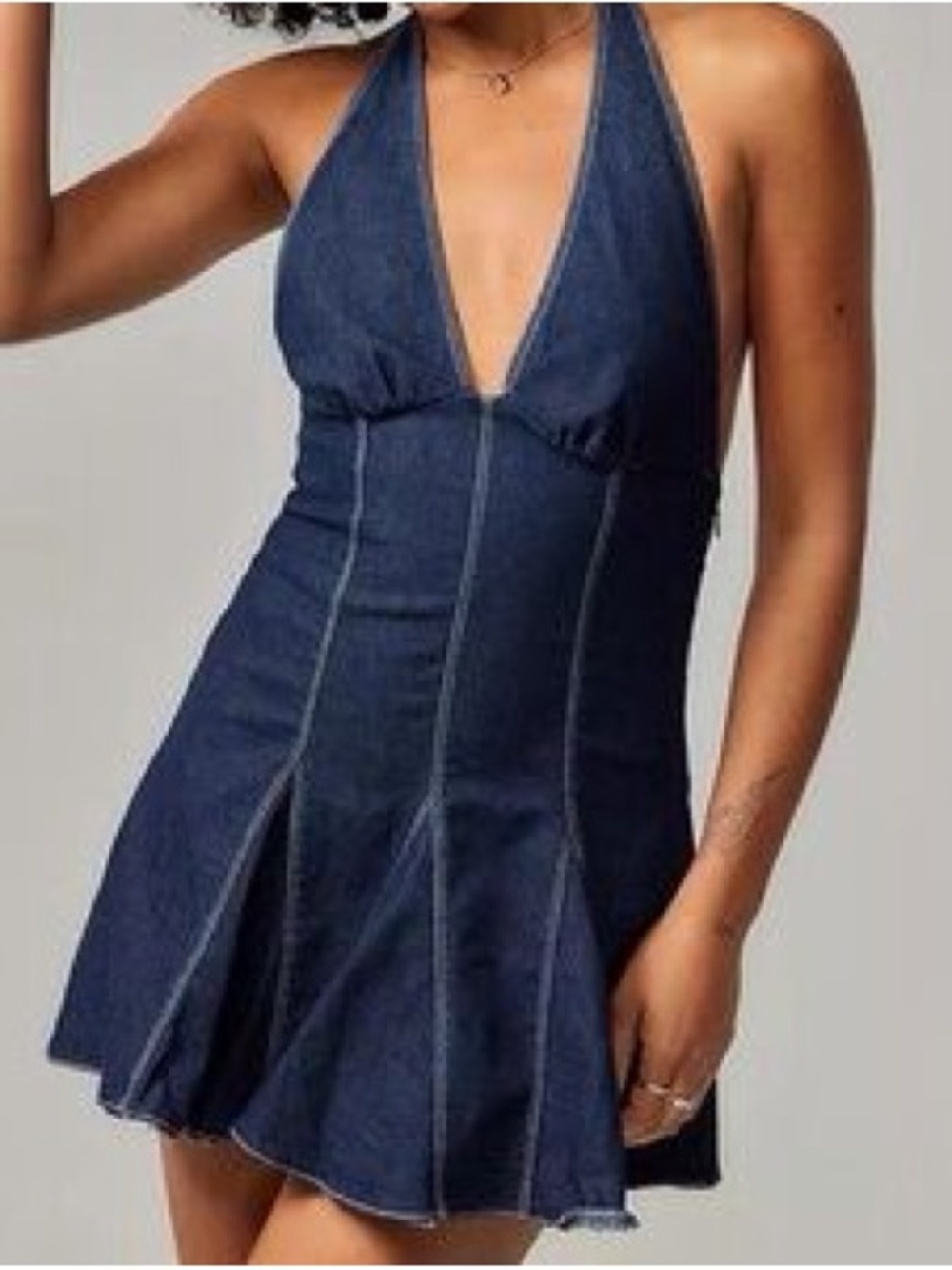 Kimchi Blue Halter Denim Dress